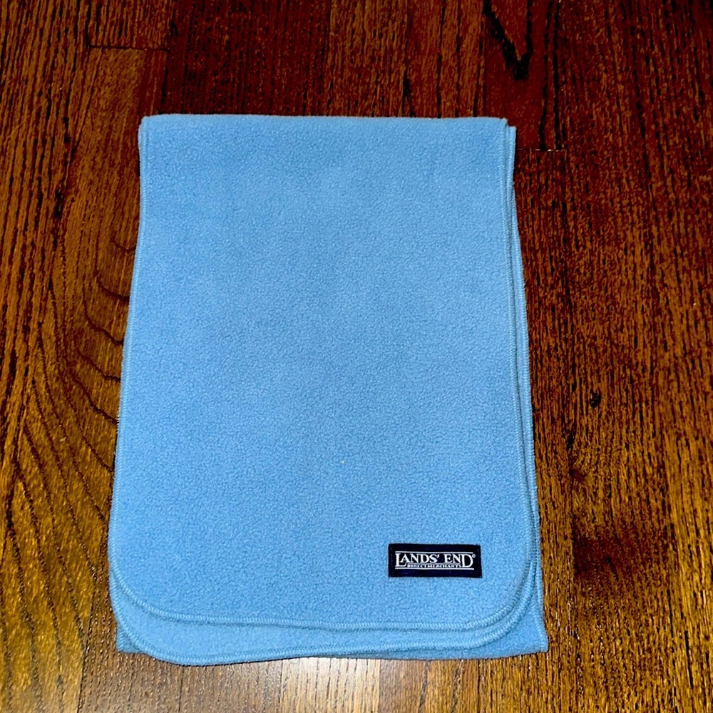 Lands End Powder Blue Fleece Neck Scarf